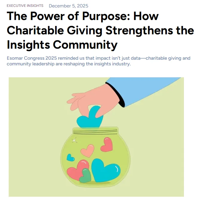 Featured image for Article: The Power of Purpose: How Charitable Giving Strengthens the Insights Community