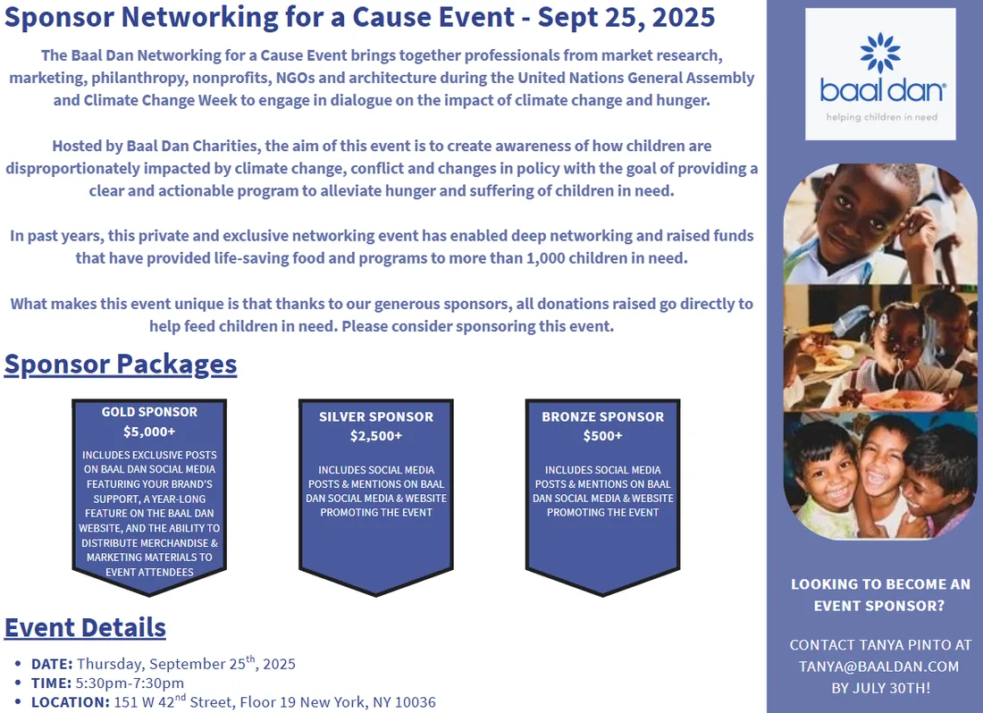 Featured image for We need sponsors for our Networking for a Cause event in New York City on Sept 25, 2025!