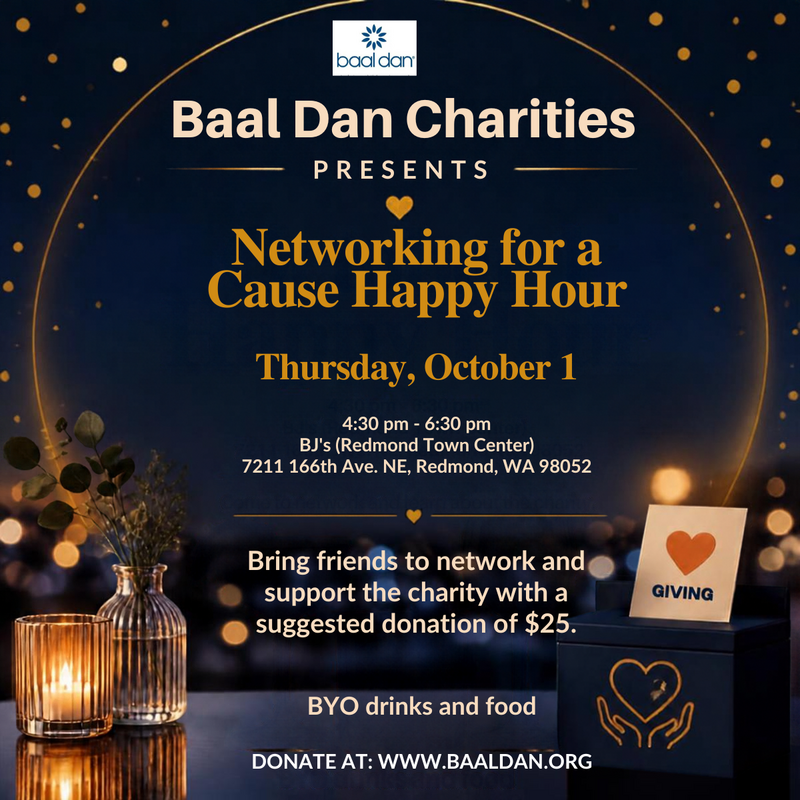 Networking for a Cause event announcement for Redmond