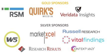 2024 sponsors: RSM, Quirk's Media, Veridata Insights, W5, Market Xcel, Russell Research, Vital Findings, Research Results and Contextually