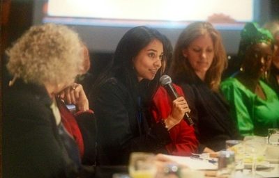 Tanya Pinto moderating a session of African women world leaders at the World Vision International Strong Women Strong World Summit in New York City