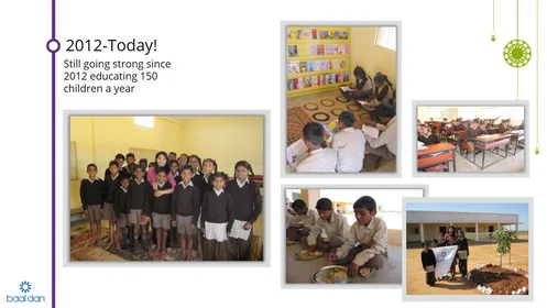 Children and teachers at the Project Mala school in Turkahan, India